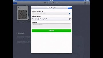 Sharing a Notebook using Evernote for the iPad