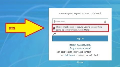 This connection is not secure login entered on this page could be compromised Mozilla Firefox