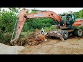 máy xúc dosan 210w làm việc 210w dosan excavator work