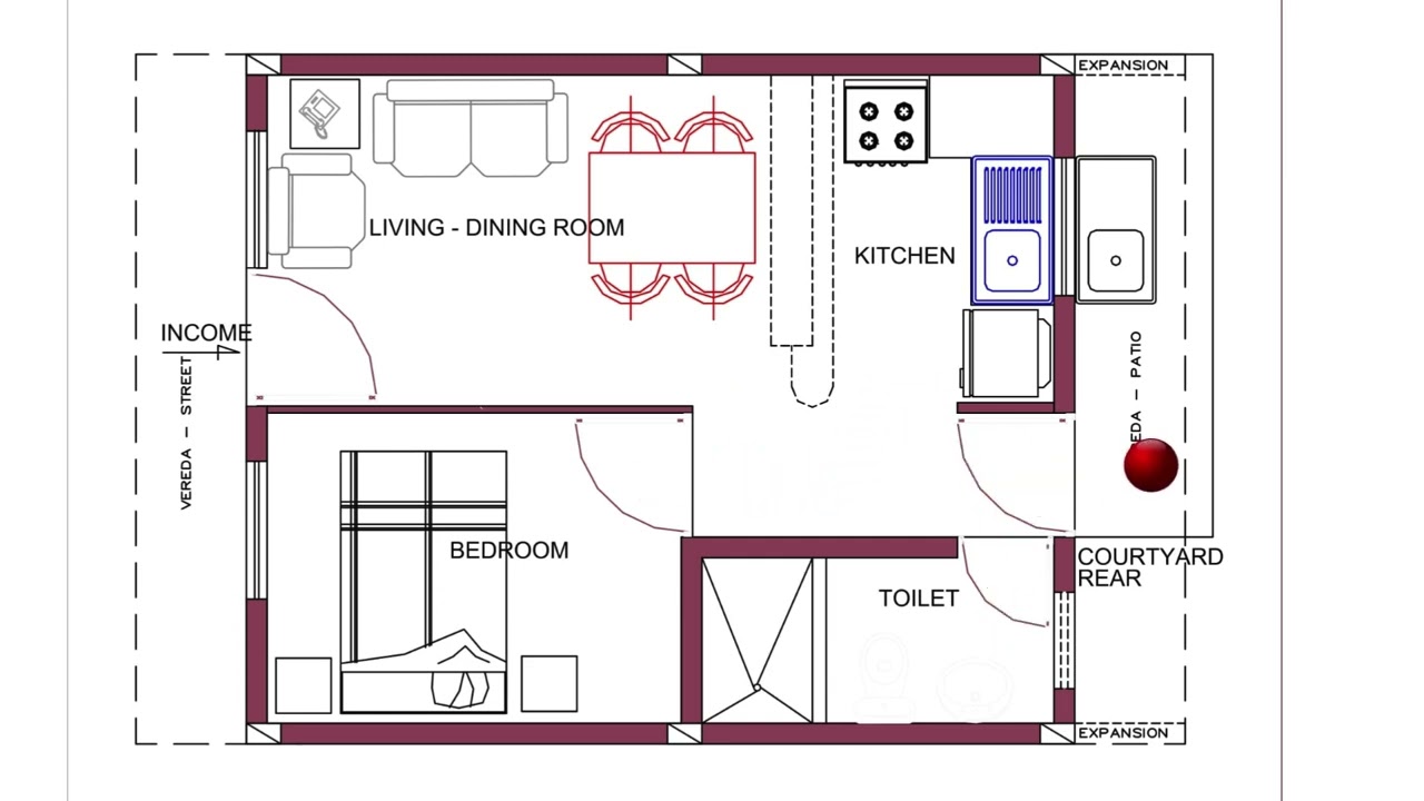 23'x25' Budget-Friendly Family Home || Compact Living Solution #home #houseplan
