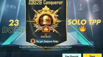 23 Paid Conqueror DONE In DUO FPP ✅ C9S26 | Conqueror Animation Status | Conqueror Push| 4K 90FPS