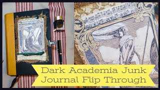 Dark Academia Handmade Blank Junk Journal | Flip Through | For Sale