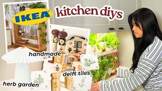 IKEA Basics Hacked Into Designer Kitchen Must-Haves ✨ | diy delft tile herb garden, spice mill