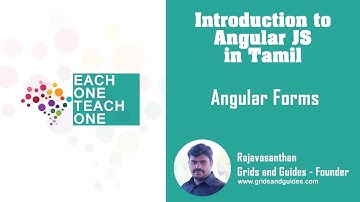 Angular Form - Introduction to Angular in Tamil - E1T1