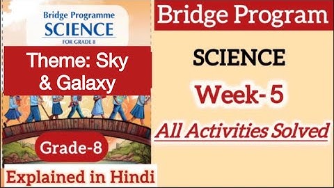 Bridge program Science Class 8 | Week 5 | Sky & Galaxy | All activities solved | NCERT new syllabus