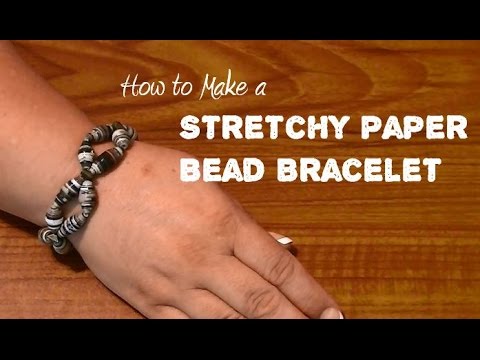 How to Make a Stretchy Paper Bead Bracelet - YouTube