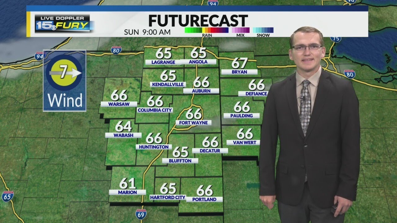 Cold front moves through this afternoon. - YouTube