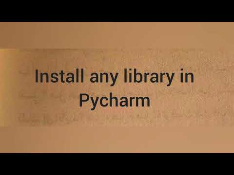 Solved | Install any library in PyCharm as simple way