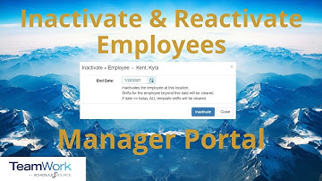 TeamWork 5 Manager Tutorial: How to Inactivate and Reactivate Employees
