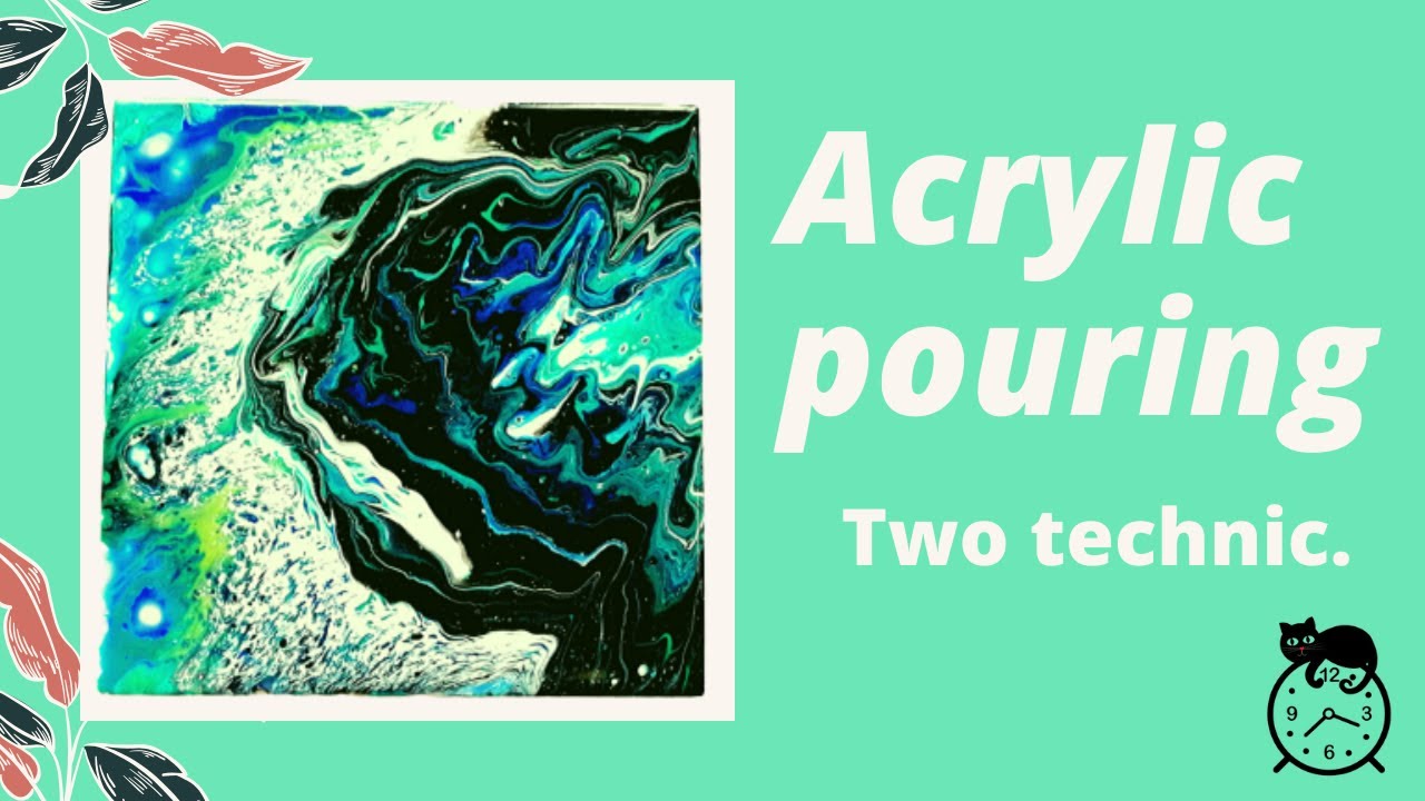 Two Incredible Acrylic Pouring Technicks On Ceramic Tiles - YouTube