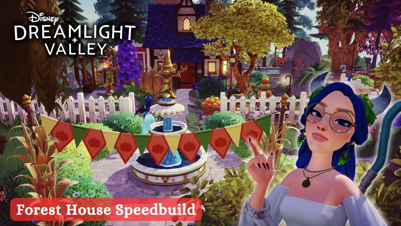 Cozy Witchy Cottage in the Forest 🌳 | Speed Build | Disney Dreamlight ...