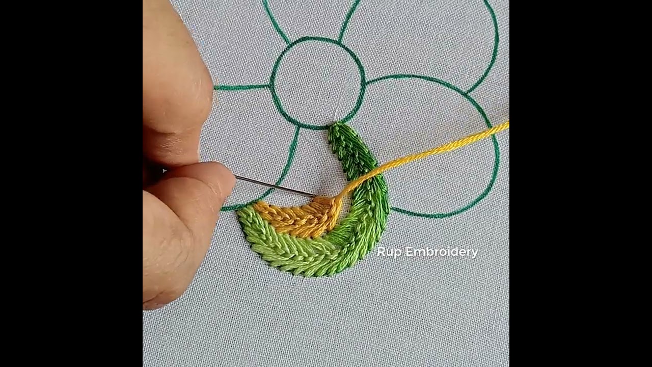 Latest Fly stitch /Hand Embroidery Flower easy design needle work #embroidery