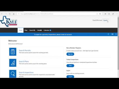 City of Kyle CSS Video #1: How to create an account
