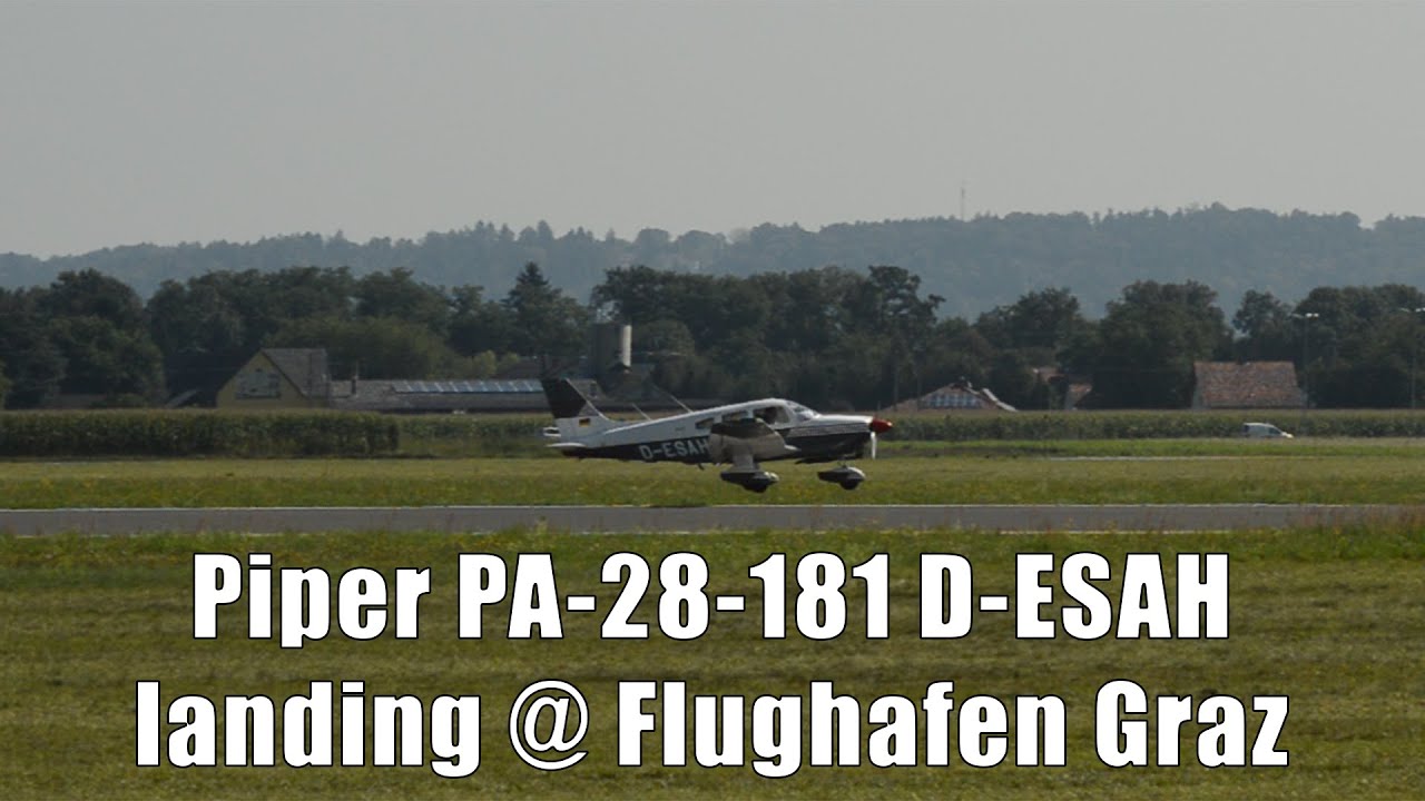 Motorflug Graz Piper PA-28-181 Archer II landing @ Flughafen Graz | D-ESAH