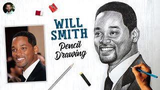 Will Smith Pencil Drawing | How To Draw | Hollywood Actor | Live Art Chennai