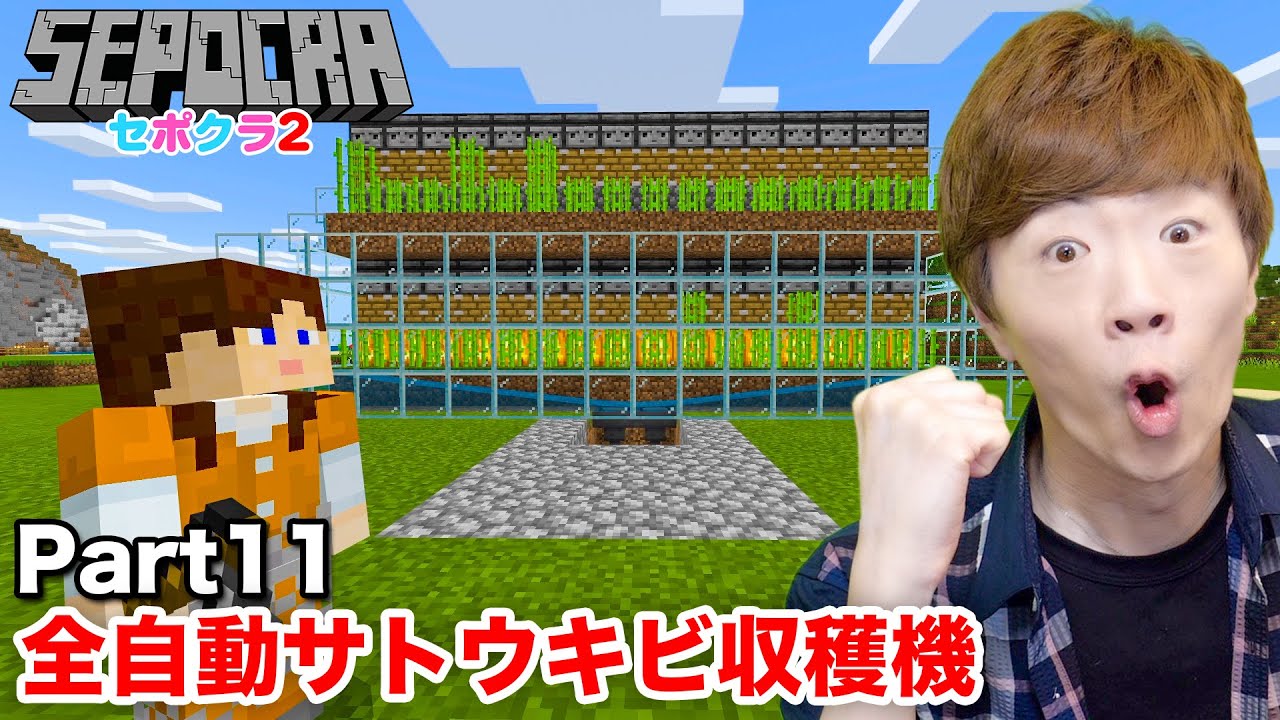 セポクラ2 Part11 全自動サトウキビ収穫機作りましょう マインクラフト マイクラ セイキンゲームズ Youtubeマインクラフト 情報局