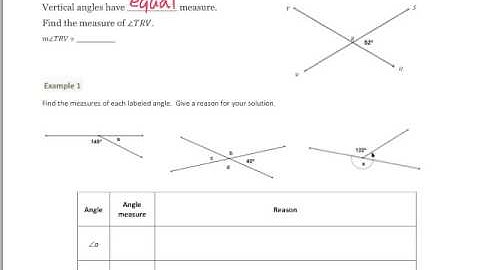G1.6 Solve for Unknown Angles