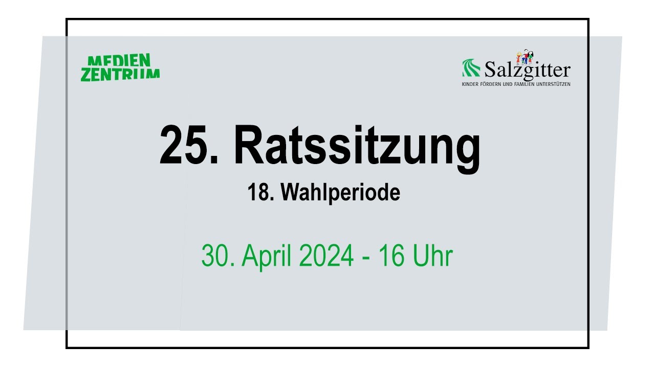 27. Sitzung des Rates der Stadt Salzgitter