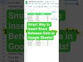 Smart Way to Insert Rows Between Data.#googlesheets #excel #office #rows
