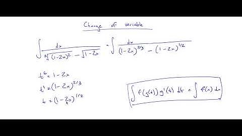 Calculus - Unit 9.4 - Change of variable