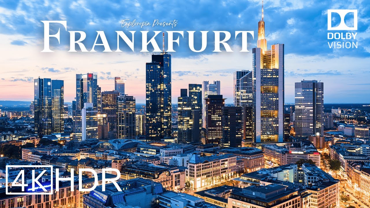 Франкфурт, Германия, видео с дрона в формате 4K ULTRA HD HDR 60 FPS Dolby Vision™
