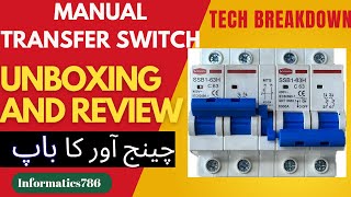 Electric Manual Changeover switch Unoxing Review and wiring diagram|Manual transfer switch | Solar