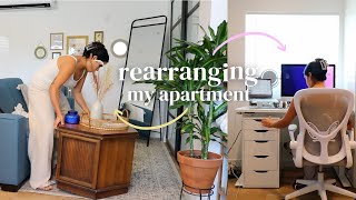 Rearranging My Studio Apartment | new WFH setup + desk organization