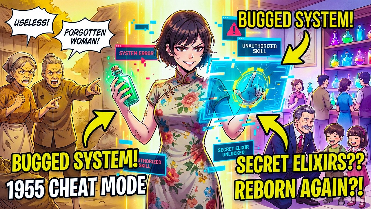 DIED From RANDOM ACCIDENT—Reborn as FORGOTTEN AUNT in 1955 With BUGGED SYSTEM and SECRET ELIXIRS