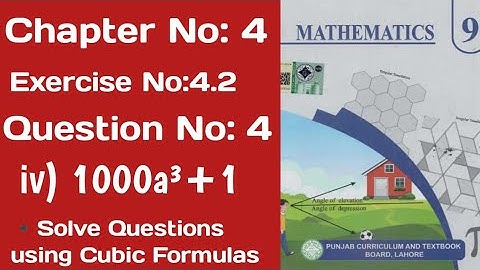 Class 9th Maths chapter No 4 | Exercise 4.2 Q:4(iii)1000a³+1 | Factorization of cubic polynomial 9th
