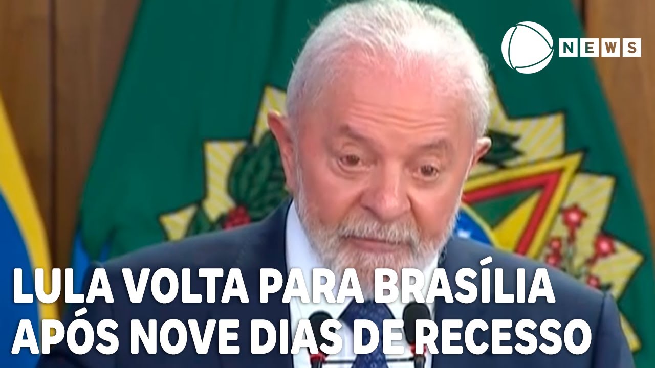 Lula volta para Brasília após nove dias de recesso