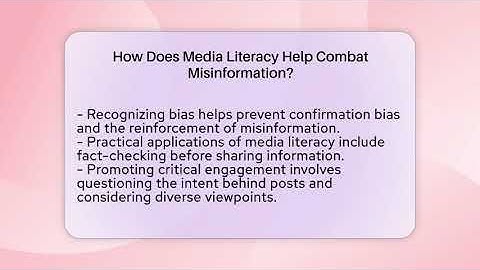 How Does Media Literacy Help Combat Misinformation? - Everyday-Networking