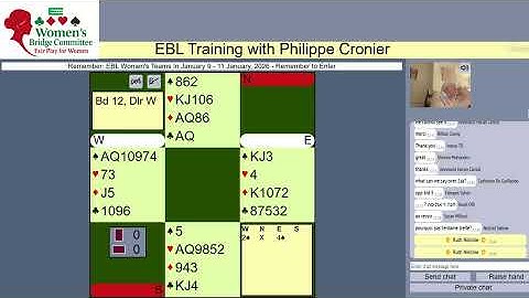 EBL - Online Training Session with Philippe Cronier, 18th December, 2025