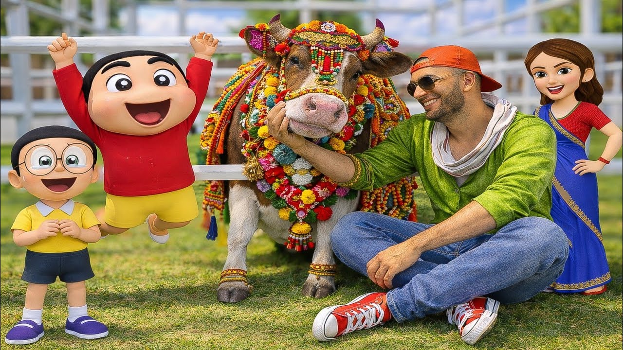 SHINCHAN 🤩 KE GHAR AA GYI 💥 MAGICAL COW INDIAN 😱 THEFT AUTO 