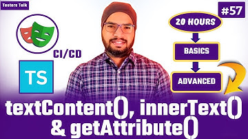 Playwright TypeScript #57 textContent() | innerText() | getAttribute() Methods