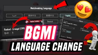 Bgmi Language Change Setting | Bgmi Match Language Not Showing | how to change bgmi language /