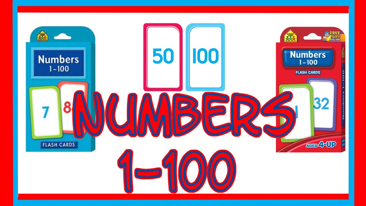 Flash Cards Free Large Printable Numbers 1 100 Each Card Has Its