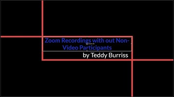 Zoom Tips - Hiding Non Video Participants from a Zoom Meeting and the associated Recording.