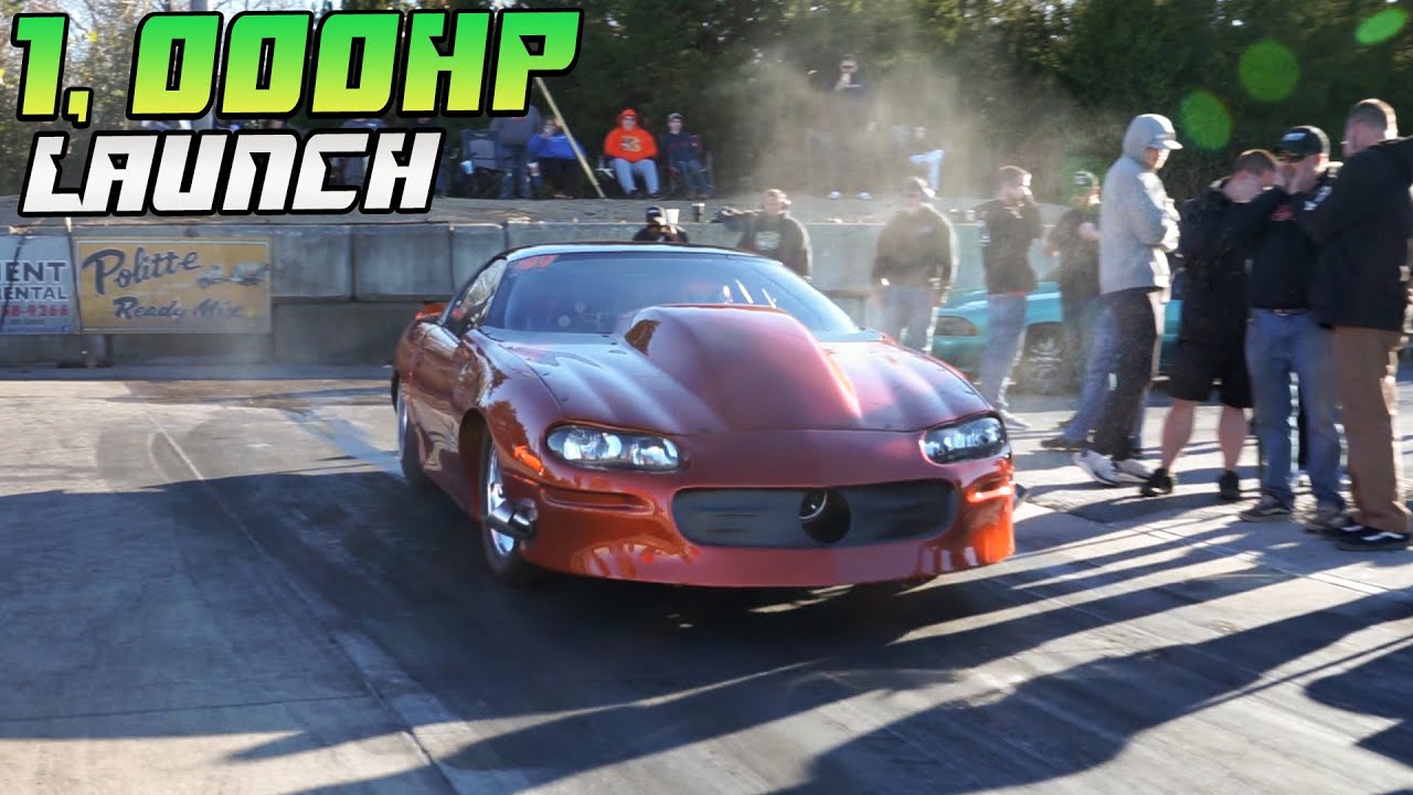 Big Turbo Camaro Burnout & Exhaust Sound | Loud Exhaust & EXTREMELY FAST Launch Down Drag Strip!