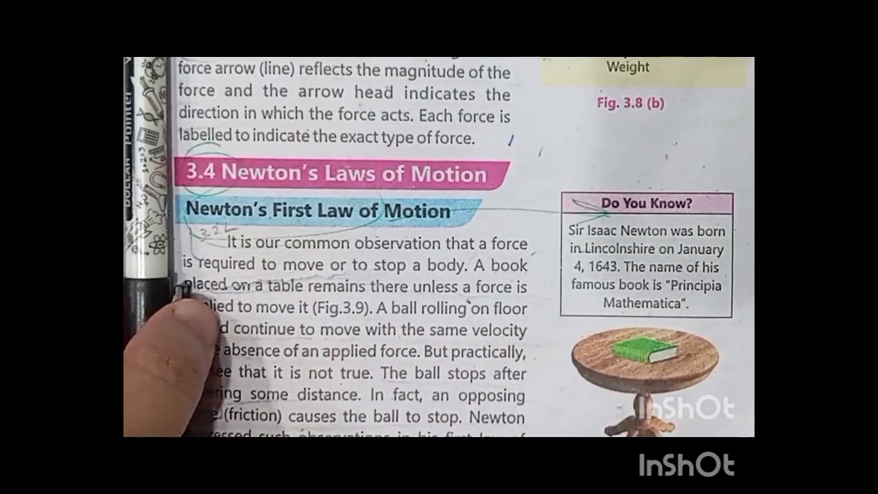 Forces in a free-body Diagram ,Newton's Laws of Motion