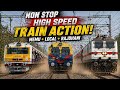 110 Km/h Train Passing 🚆 MEMU + Galloping +Local + Rajdhani Express | Kolkata Rail #indianrailways