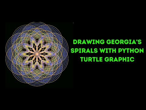 Drawing Georgia's Spirals With Python Turtle Graphic || #pythonturtle # ...