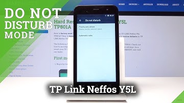 How to enable Do Not Disturb Mode in TP Link Neffos Y5L - Silent Mode