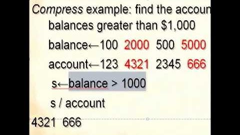 APL108 - Selection Functions