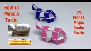 How To Make A Turtle - 24 Pieces Magic Snake Puzzle - 魔 尺 24 段