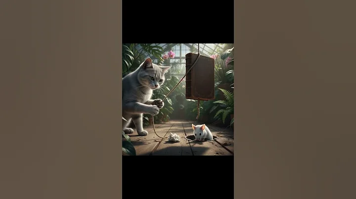 Watch the video about “Russian Blue Cat’s Book Trap… Will the Mouse Escape? 🐱📖🐭 #shorts”