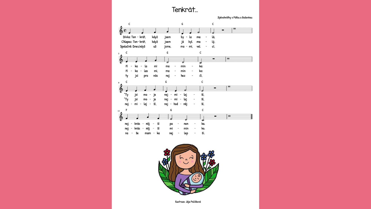 Tenkrát... 💕 | Písnička pro maminku | Zpěvohrátky s Páťou a Boženkou