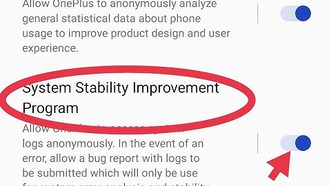 mobile setting OnePlus N20 5G, OnePlus N20 5G me system stability improvement program  ko off kaise