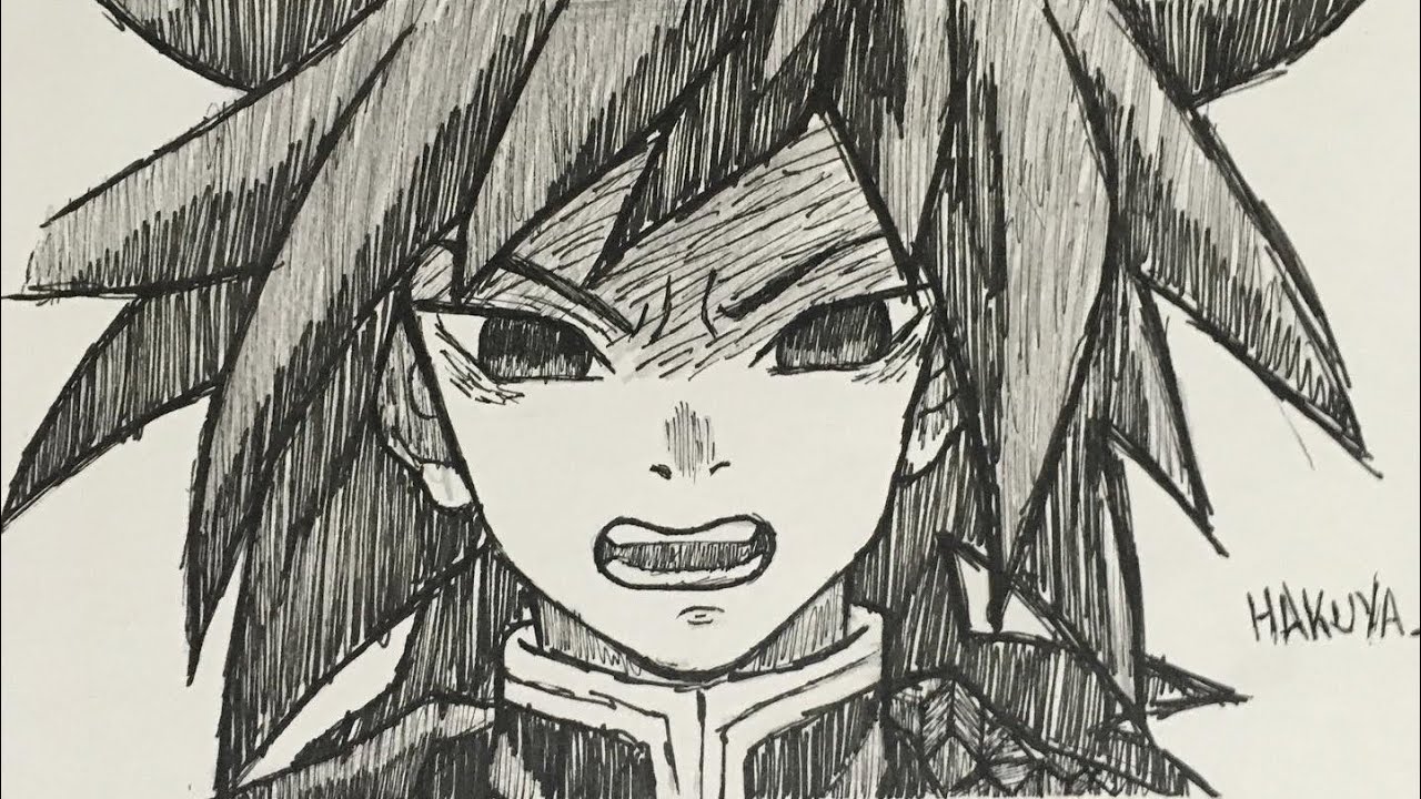 Как нарисовать гию томиока поэтапно карандашом