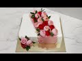 60th birthday, Most beautiful birthday cake with flowers🌸#youtubeshorts #cake #trendingshorts