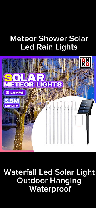 ￼Meteor Shower Solar Led Rain Waterfall Led Solar Light Outdoor Hanging Waterproof #shopeetagtowin